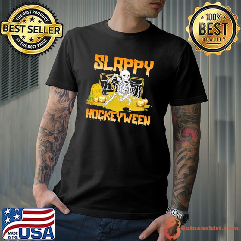 Hockey Slappy Hockeyween Skull Shirt Unisex