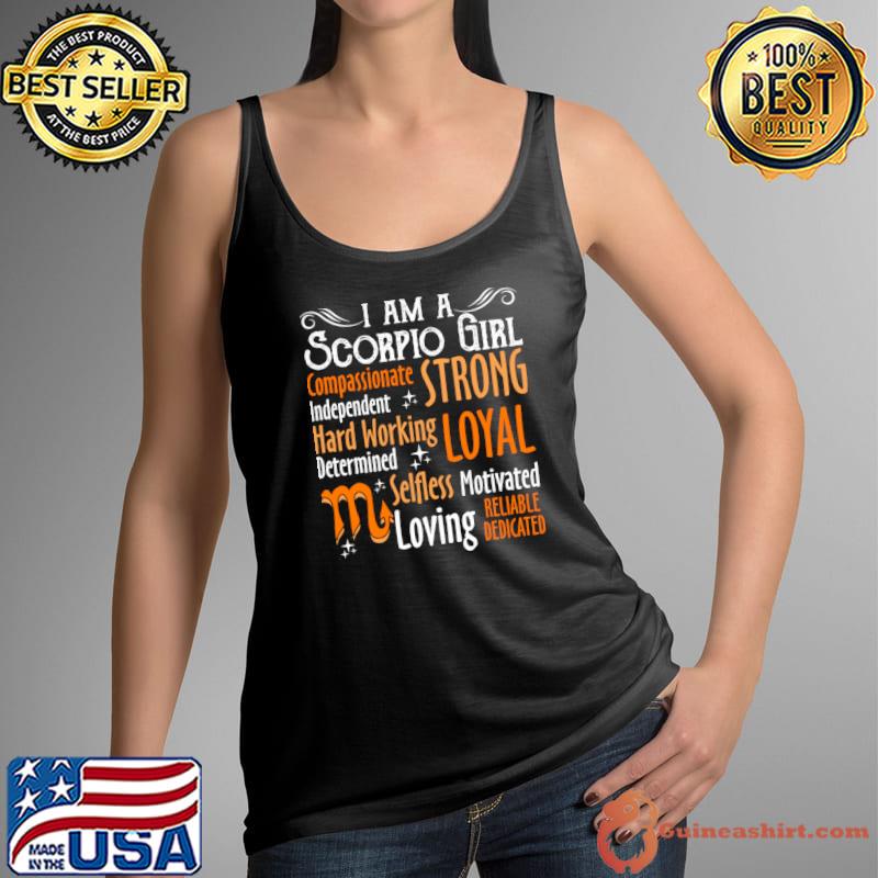 I Am A Scorpio Girl Zodiac Sign Scorpio Traits & Personality T-Shirt Tank Top