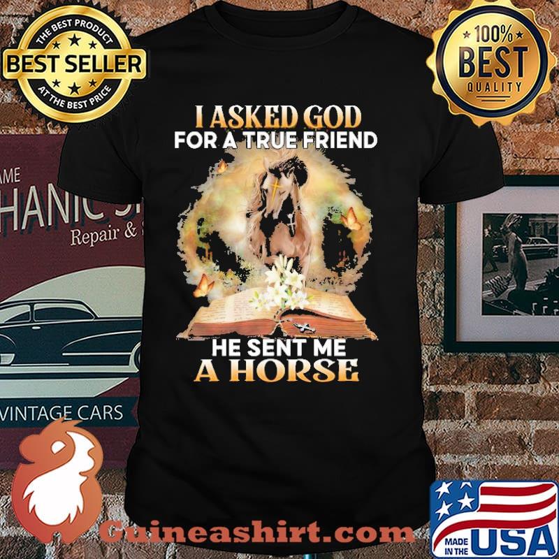 I Asked God For A True Friend He Send Me A Horse Shirt