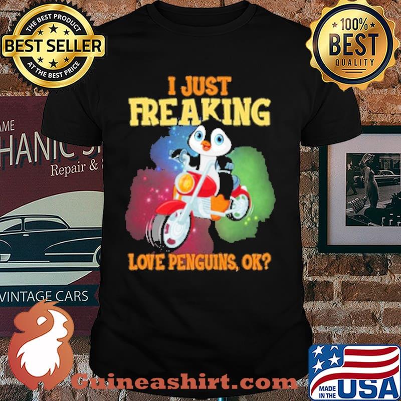 I just freaking love penguin motorcycle shirt