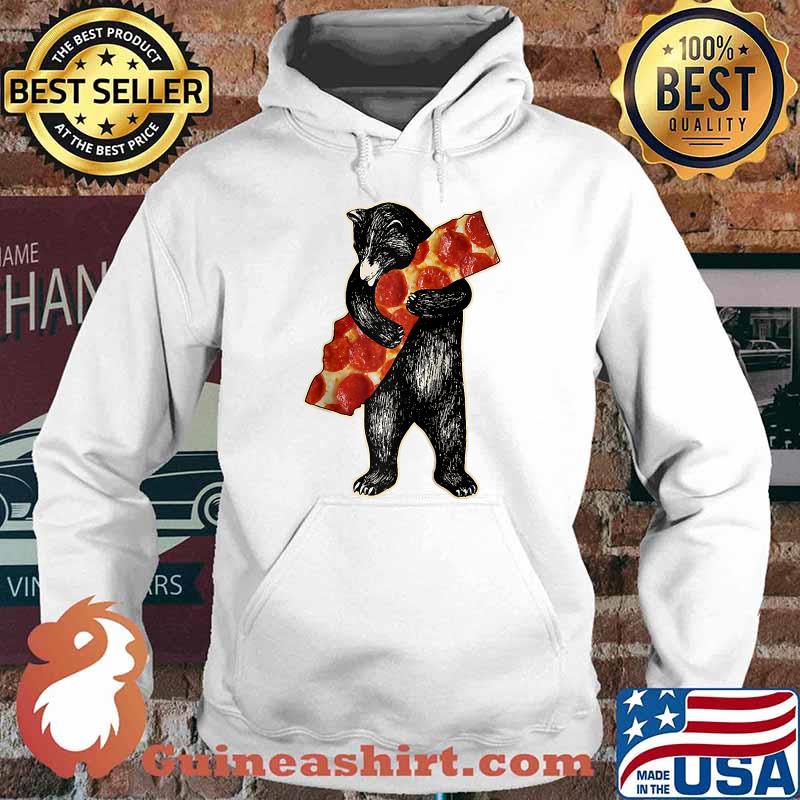 I Love California Pepperoni Pizza Bear Hugging California Raglan Baseball T-s Hoodie