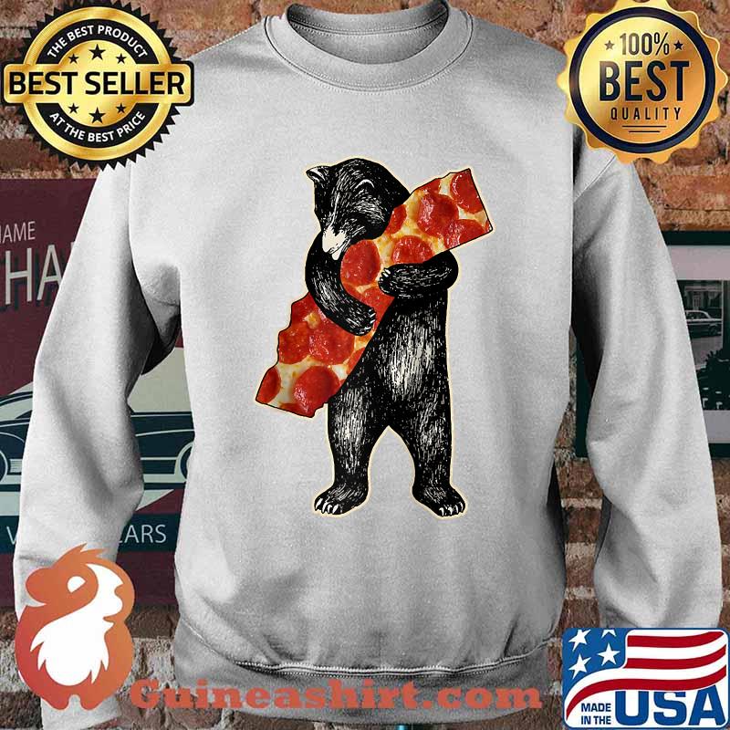 I Love California Pepperoni Pizza Bear Hugging California Raglan Baseball T-s Sweater