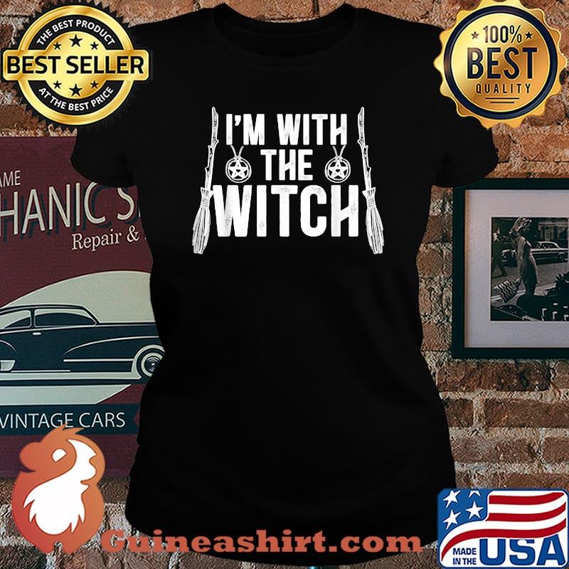 I'm With The Witch for a Couples Halloween Witches T-Shirt Laides tee