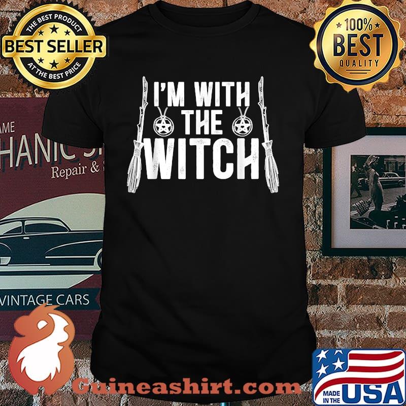 I'm With The Witch for a Couples Halloween Witches T-Shirt