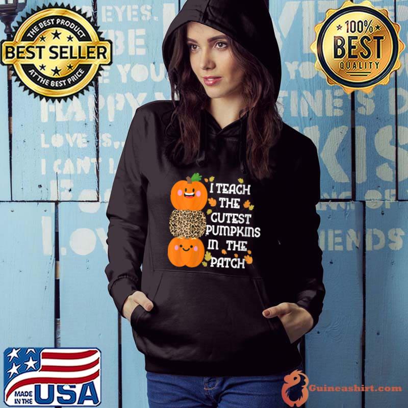 I Teach The Cutest Pumpkins In The Patch Leopard For Teacher T-Shirt