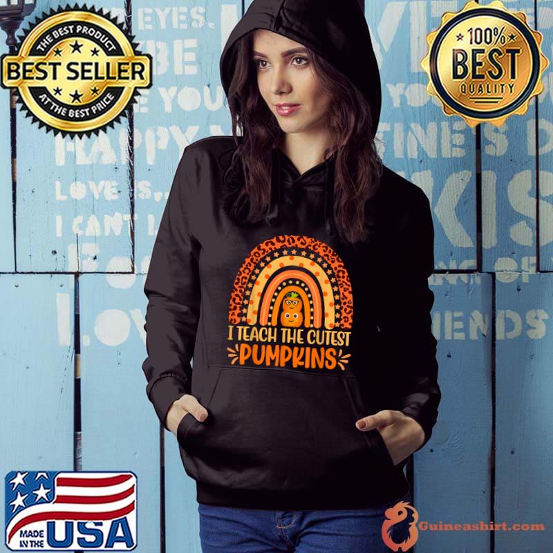 I Teach the Cutest Pumpkins Rainbow Halloween Teacher Women T-Shirt