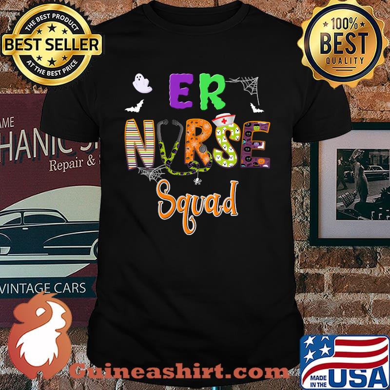 Icu Nicu Nurse Halloween Crew Funny Ghost Outfit ER Nursing T-Shirt