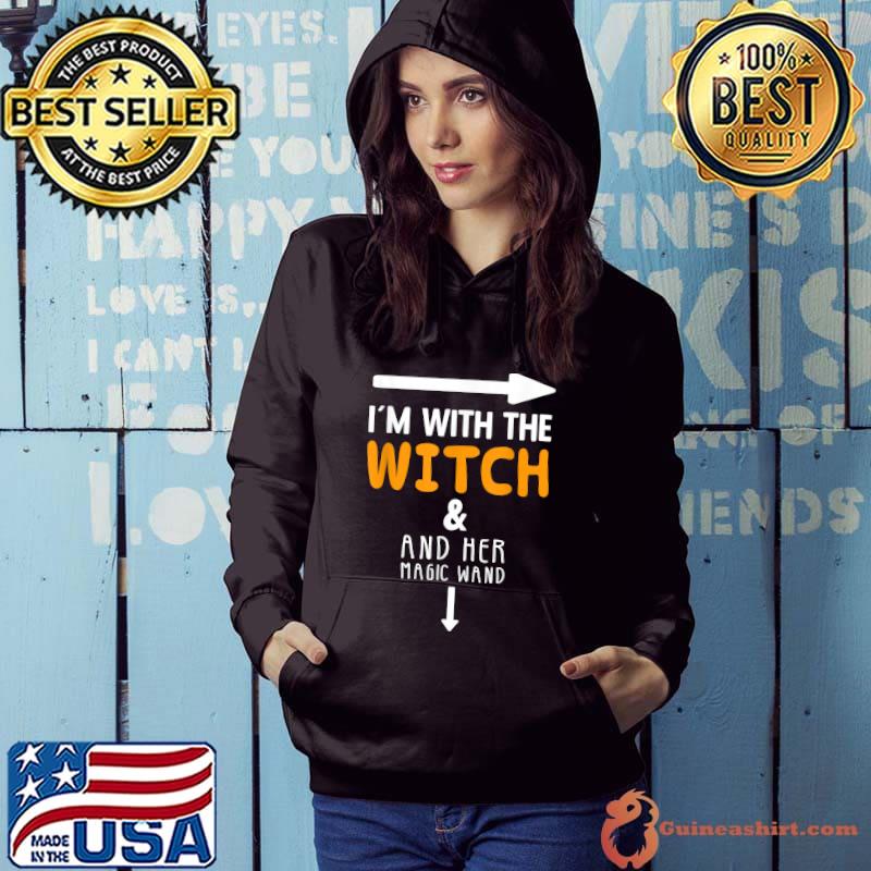 I´m With The Witch Couples Costume For Halloween T-Shirt