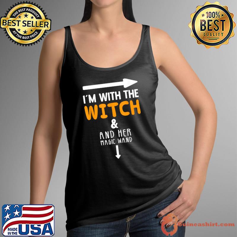 I´m With The Witch Couples Costume For Halloween T-Shirt Tank Top