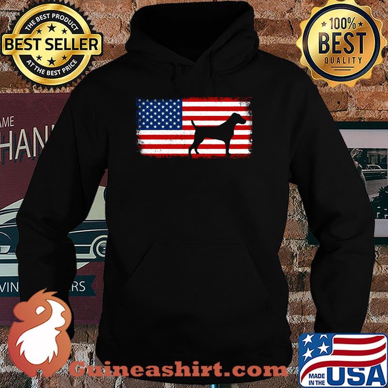 JACK RUSSELL TERRIER Patriotic American Flag Vintage T-s Hoodie