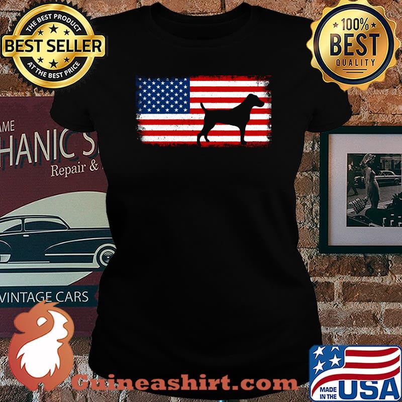 JACK RUSSELL TERRIER Patriotic American Flag Vintage T-s Laides tee