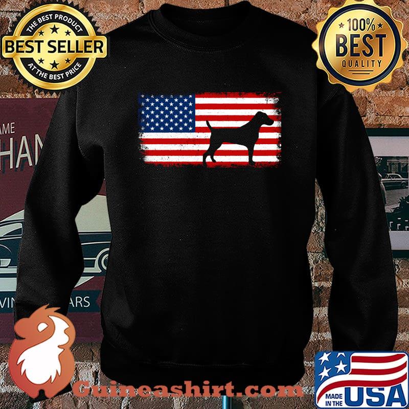JACK RUSSELL TERRIER Patriotic American Flag Vintage T-s Sweater