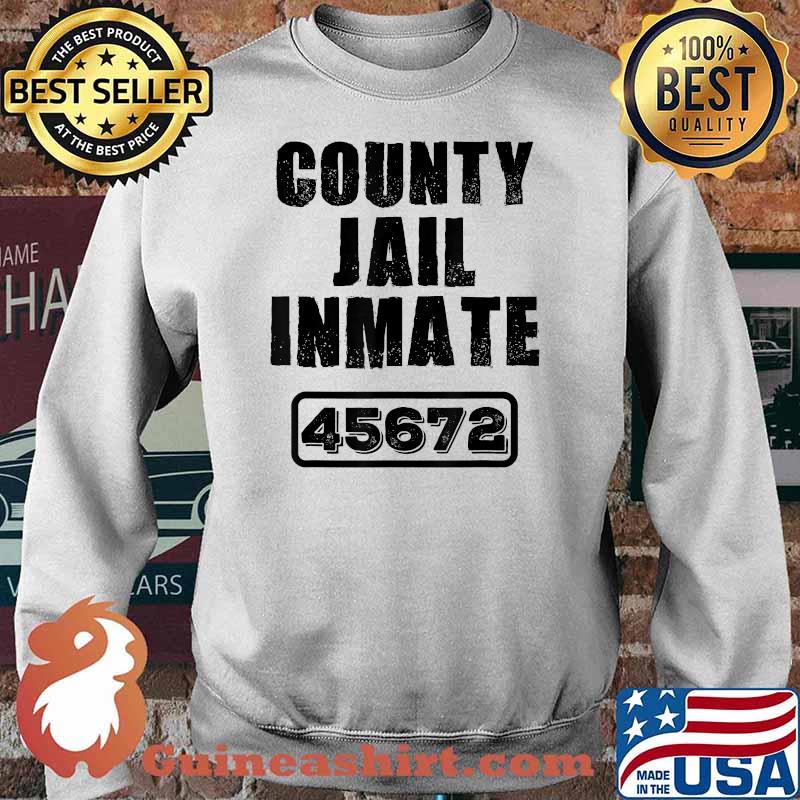 Jail Inmate 45672 Funny Prisoner Halloween Prison Costume T-Shirt Sweater