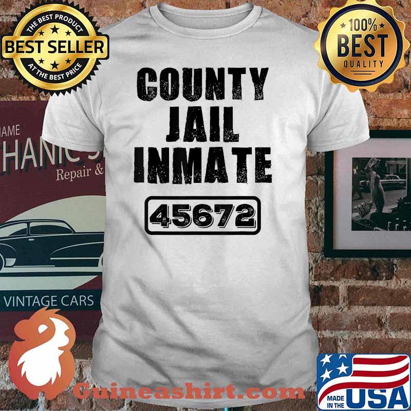 Jail Inmate 45672 Funny Prisoner Halloween Prison Costume T-Shirt