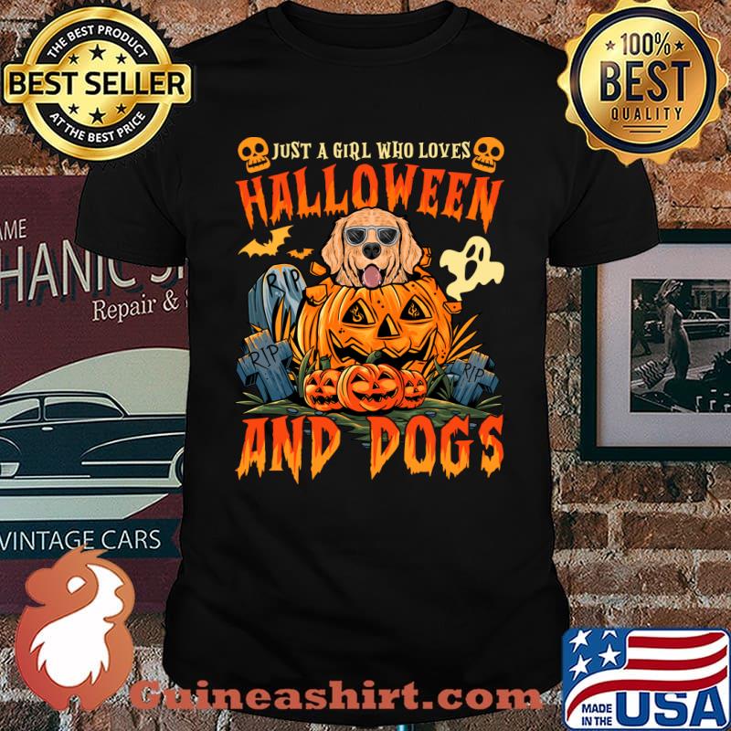 Just A Girl Who Loves Halloween And Dog T-Shirt