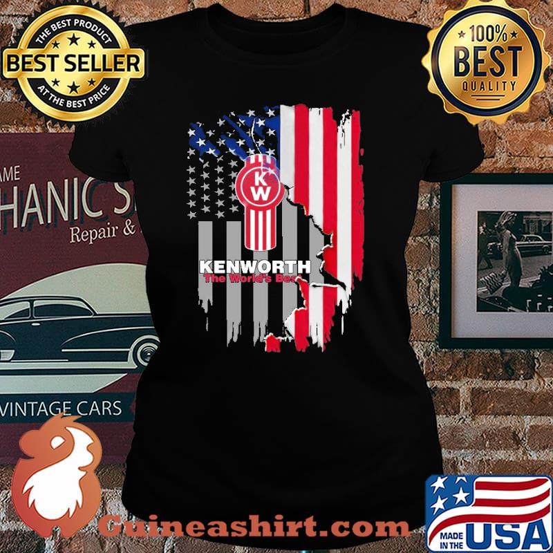 Kenworth The World's Best America Flag Shirt Laides tee