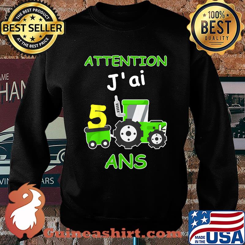 Kids J'ai DérêCinq Ans Tractor Children's Birthday Gift T-Shirt Sweater