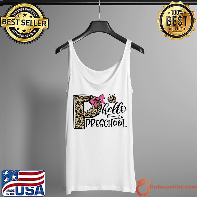 Leopard Preschool HEllo Preschool Kids kindergatern T-Shirt Tank Top