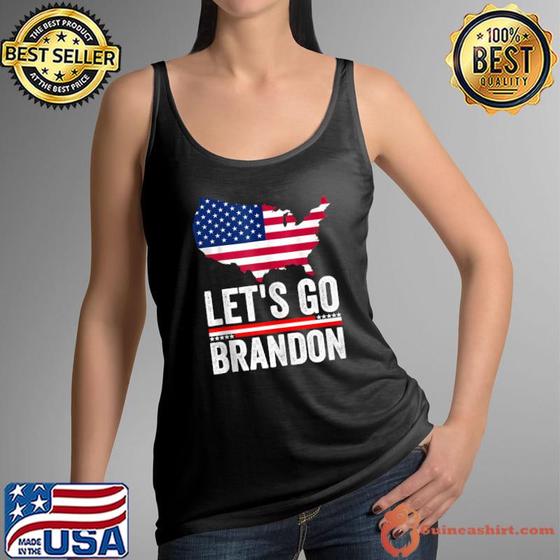 Let's Go Brandon Flag Sunglasses Funny Anti Bien Club T-Shirt Tank Top