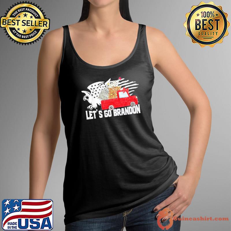 Let’s Go Brandon Christmas Anti Liberal US Flag Shirt Tank Top