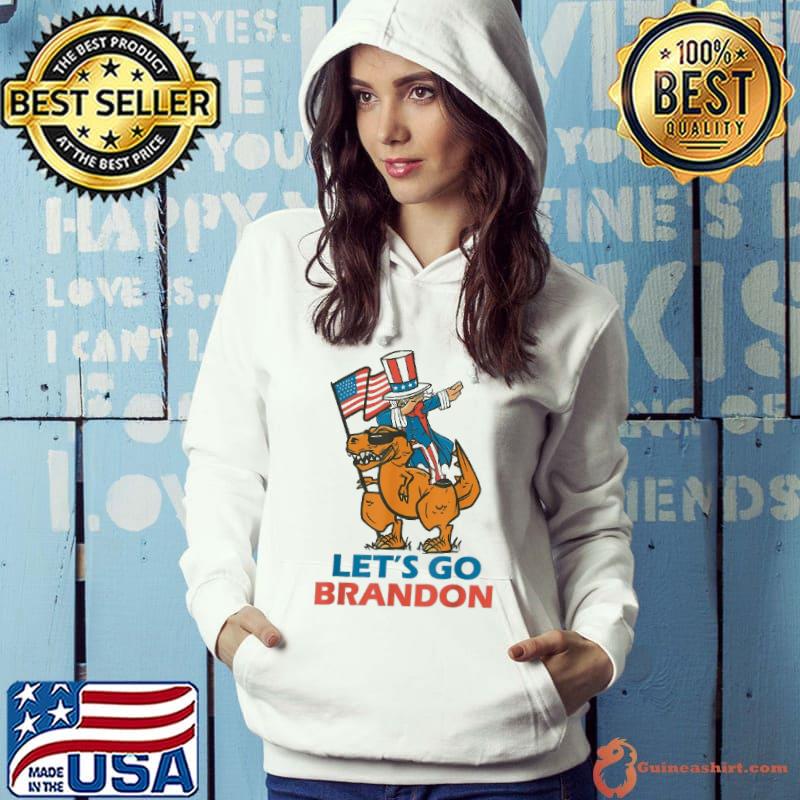 Let’s Go Brandon Dabbing Trex Uncle Sam 2021 T Rex America Flag Shirt