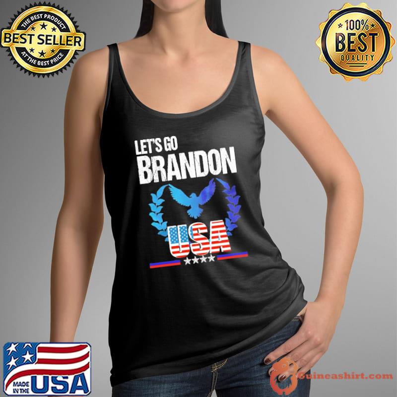Let’s Go Brandon Fjb Usa America Flag Shirt Tank Top