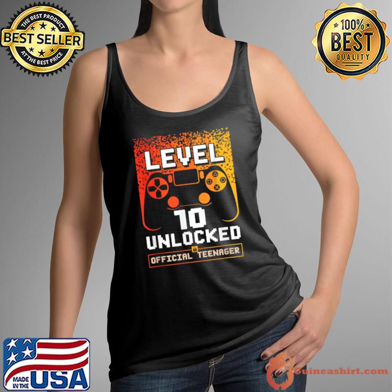 Level 10 Unlocked Official Teenager 10th Birthday T-Shirt Tank Top
