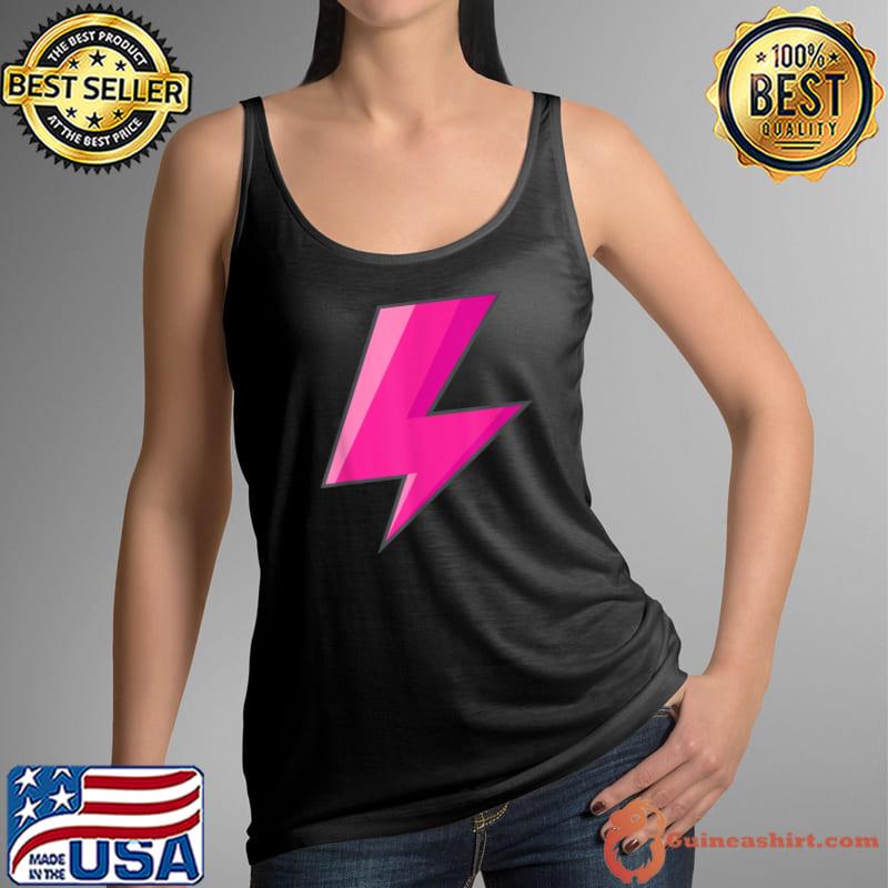 Lightning Bolt Pink Purple Graphic Easy Halloween Costume T-Shirt Tank Top