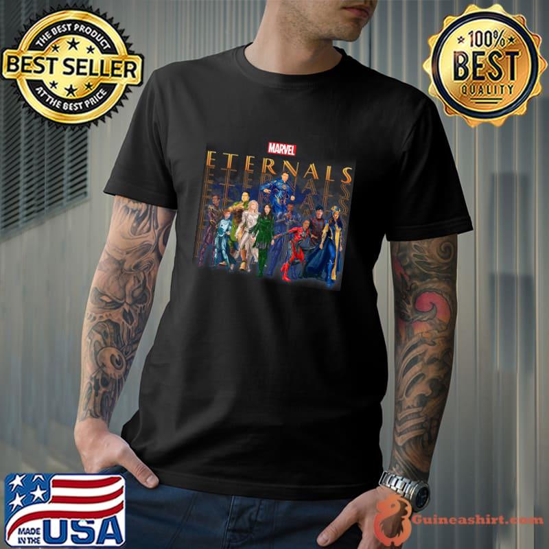 Marvel Eternals Hero Pose Line Up Shirt
