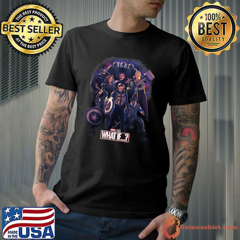 Marvel What If Group Shot Galactic Poster T-Shirt