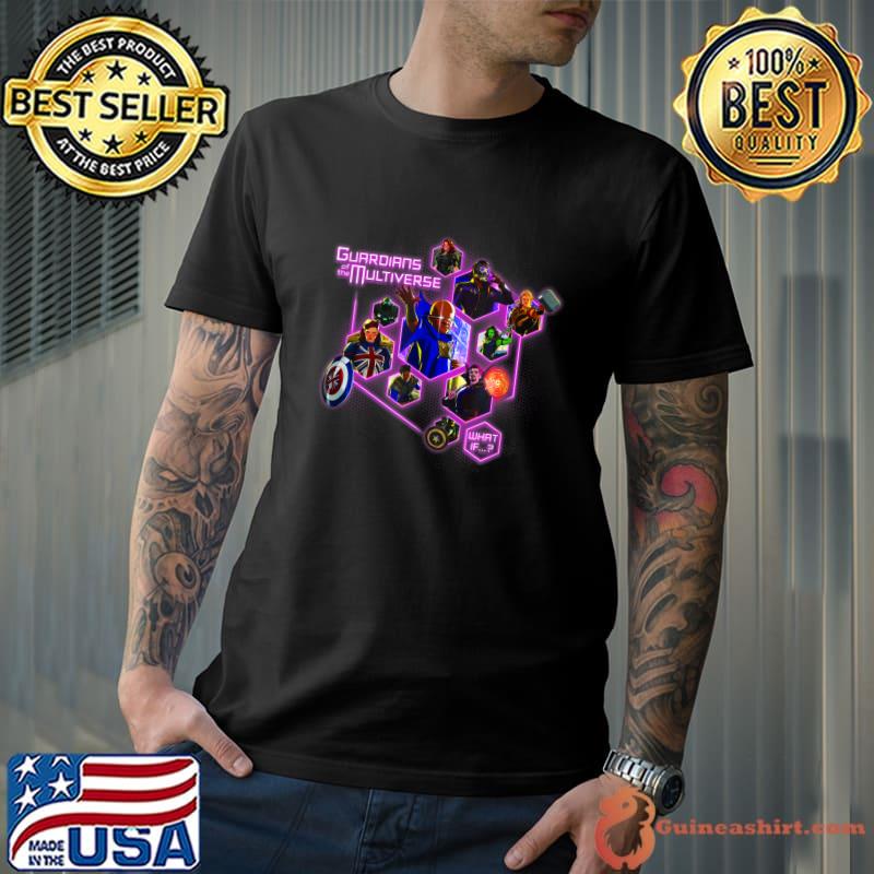 Marvel What If Group Shot Guardians Of The Multiverse Panels T-Shirt