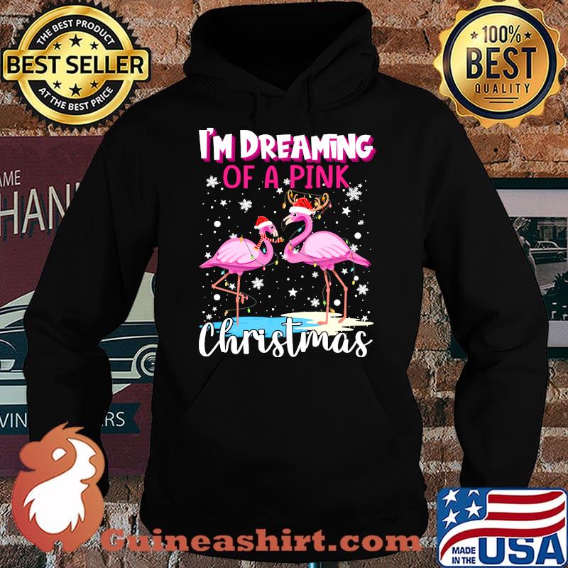 Matching Family I'm Dreaming Of A Pink Christmas Flamingo T-s Hoodie
