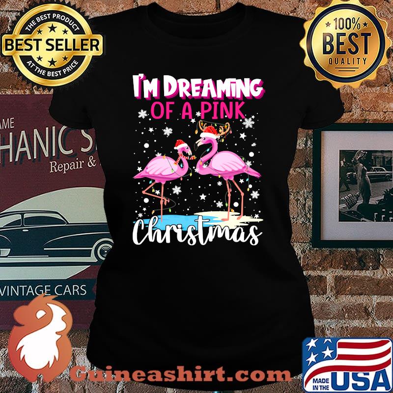 Matching Family I'm Dreaming Of A Pink Christmas Flamingo T-s Laides tee