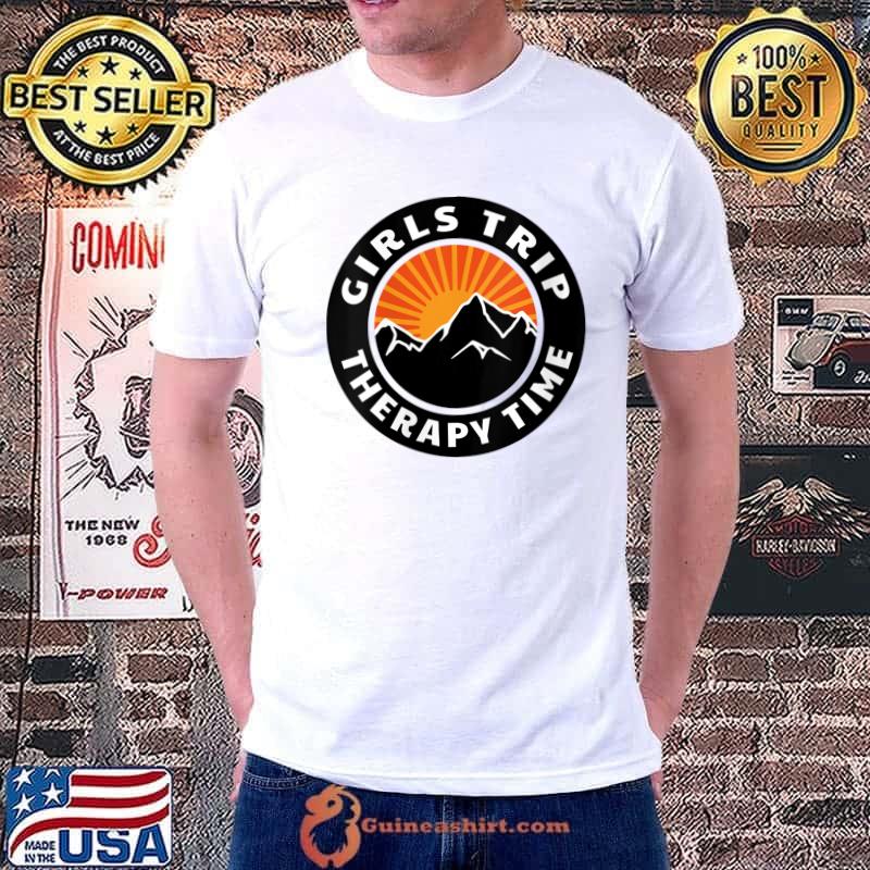 Matching Girls Trip Mountain Scene Therapy Time T-Shirt Unisex