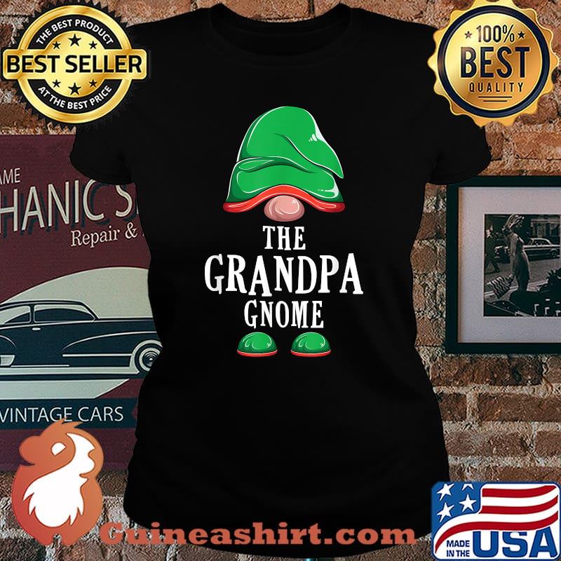 Mens The Grandpa Gnome Christmas Family Matching Group Costume T-Shirt Laides tee