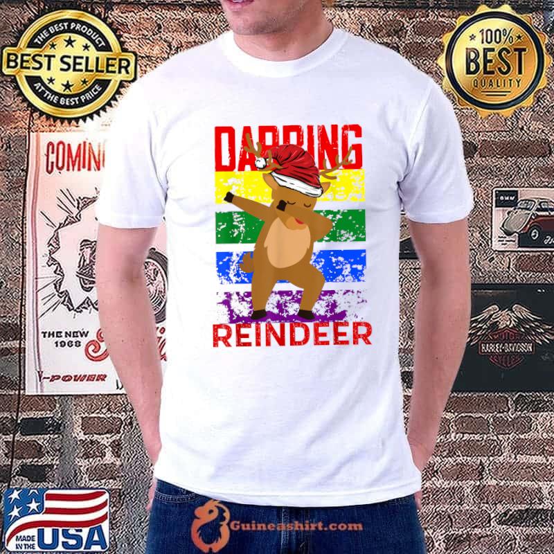 Merry Christmas 2021 dabbing reindeer T-Shirt