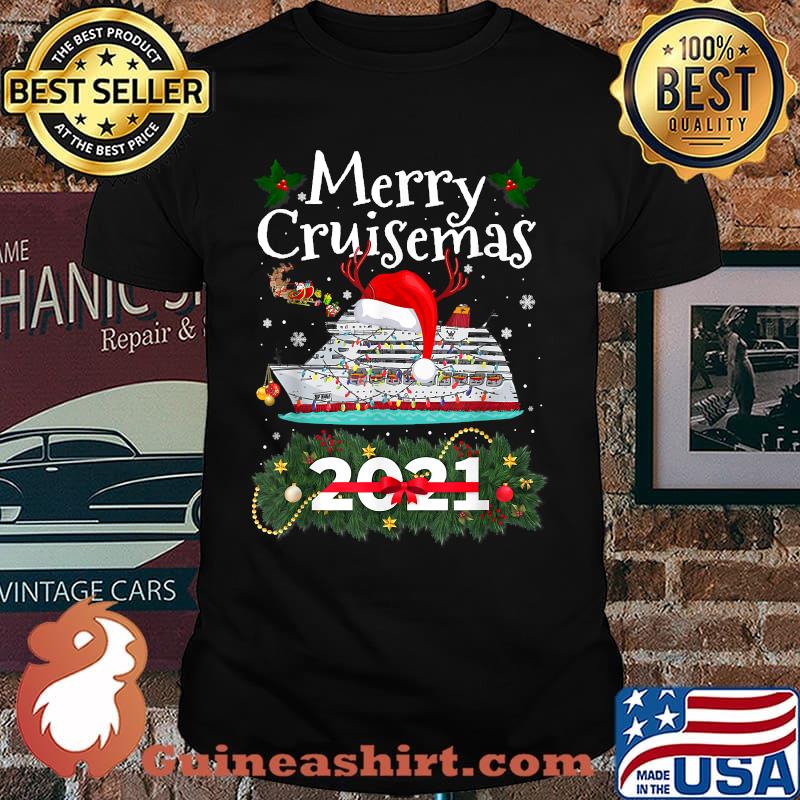 Merry Cruisemas 2021 Christmas Santa Reindeer Cruise Funny T-Shirt