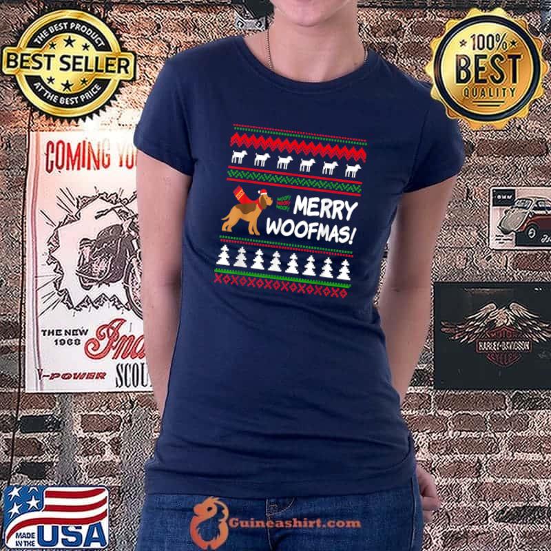 Merry Woofmas! I Christmas Pet Dogs T-Shirt Ladiestee