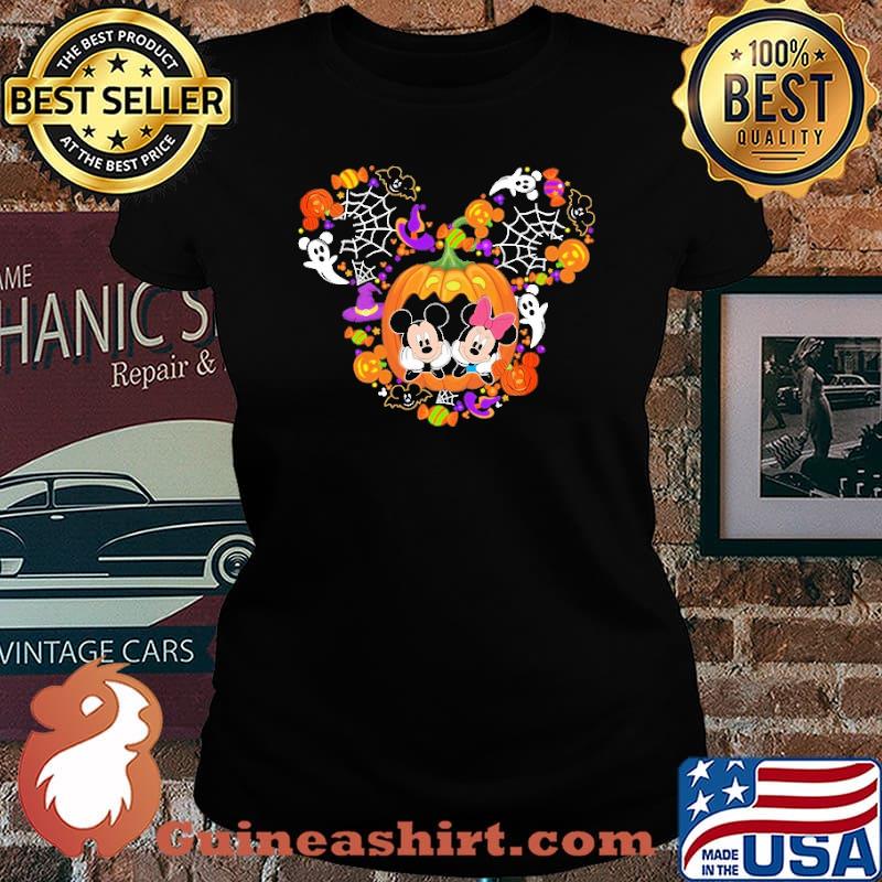 Mickey Boo Ghost Pumpkin Halloween Disney Shirt Laides tee