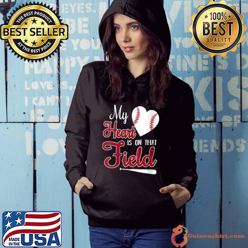 Baseball Mom T-Shirt My Heart Is On That Field