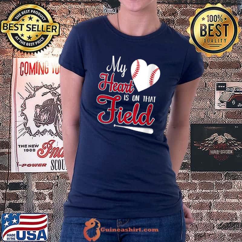My Heart Is On That Field Baseball Design For Mom Essential T-Shirt Ladiestee