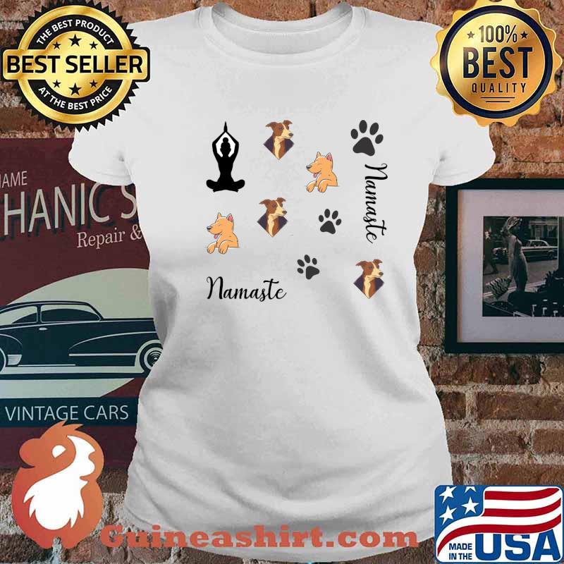Namaste At Home With My Dog T-Shirt Ladies tee