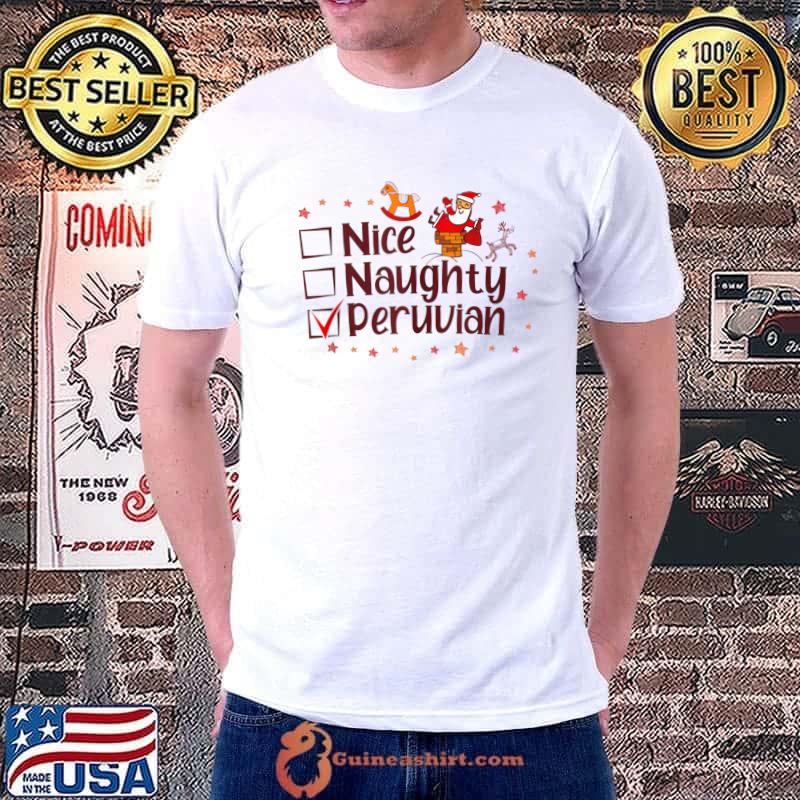 Nice Naughty Peruvian Christmas Pajama Costume T-shirt
