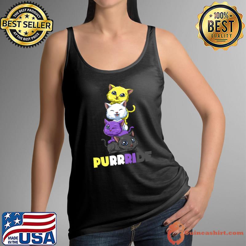 Non Binary Pride Cats Premium T-Shirt Tank Top