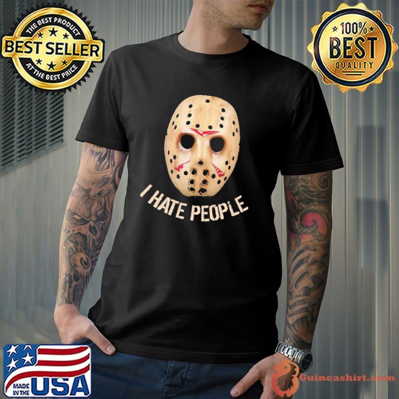 Official hockey I Hate PEople Horror Shirt