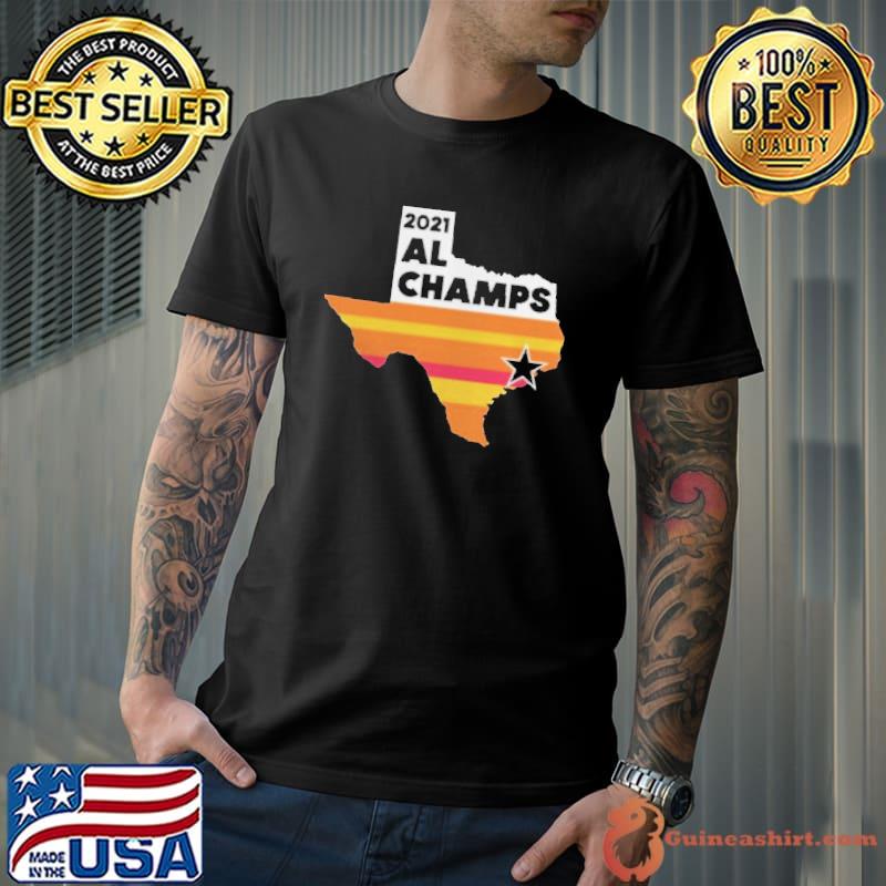 Official Houston Astros 2021 Al Champ Map Retro Vintage Shirt Unisex