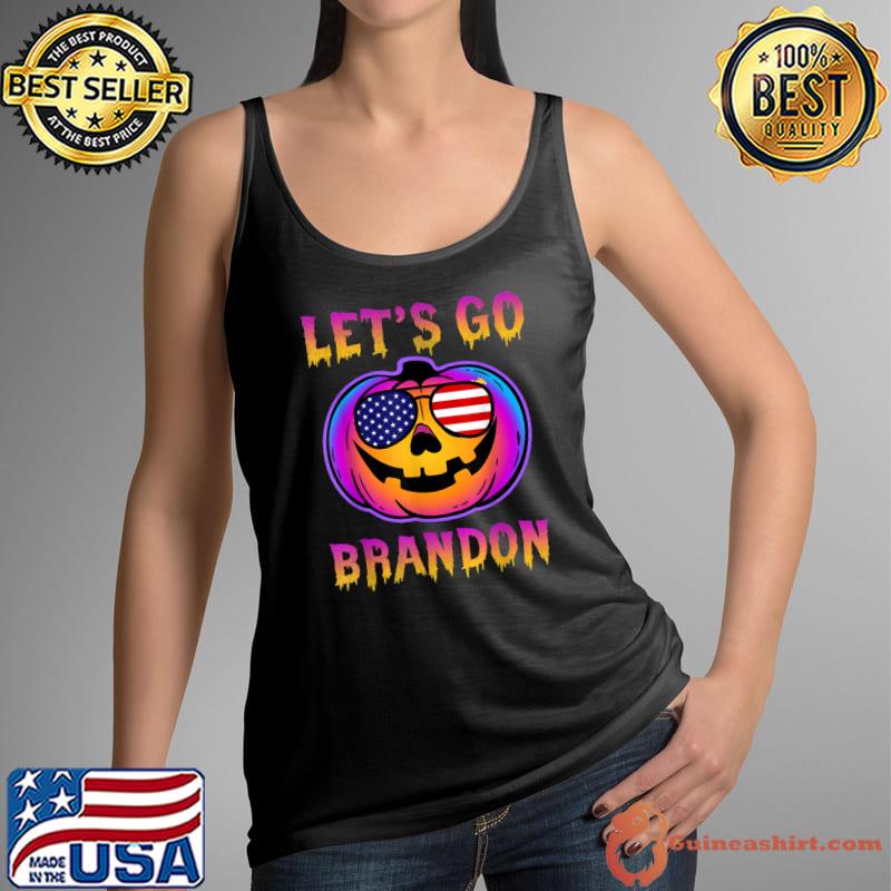 Official pumpkin Sunglasses-Let's Go Brandon Halloween T-Shirt Tank Top