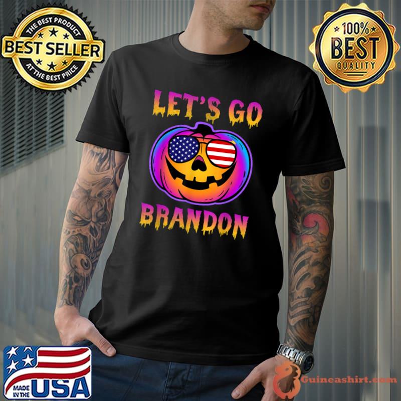 Official pumpkin Sunglasses-Let's Go Brandon Halloween T-Shirt