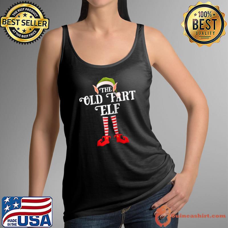 Old Fart Elf Christmas Party Matching Family Group Pajama Raglan Baseball T-s Tank Top