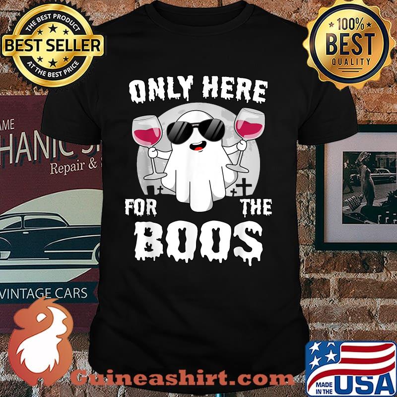 Only Here For The Boos Cute Ghost Funny Halloween Women T-Shirt